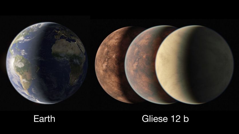 El planeta Gliese, comparado con la Tierra