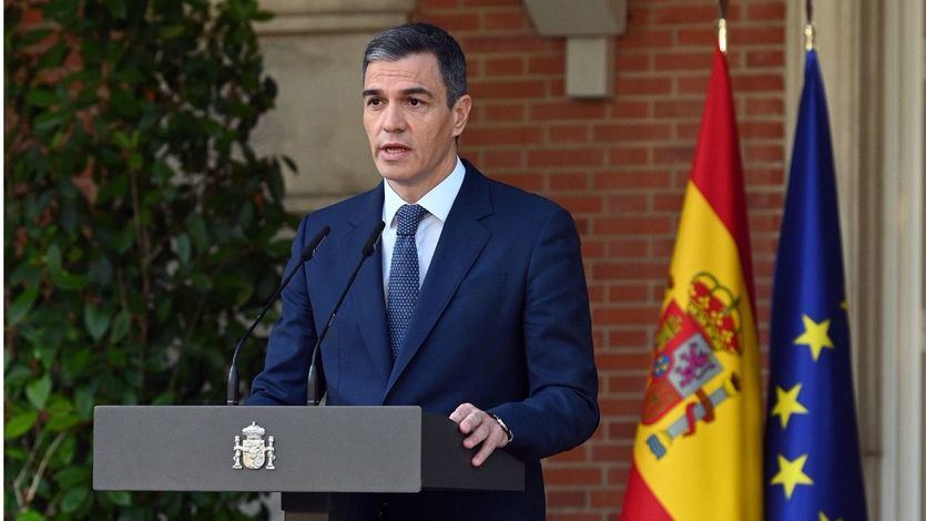 Pedro Sánchez realiza una declaración institucional en Moncloa
