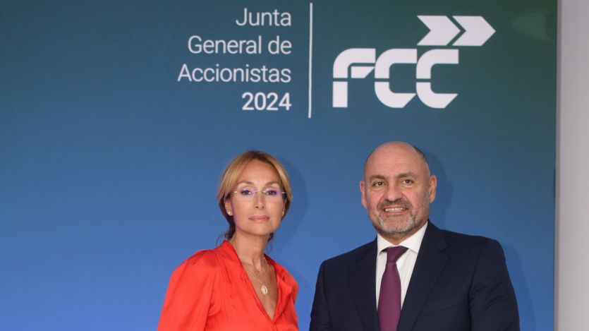 Esther Alcocer Koplowitz, presidenta del Grupo FCC  y Pablo Colio, consejero delegado de FCC