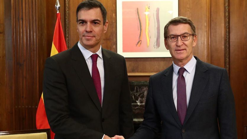 Pedro Sánchez y Alberto Núñez Feijóo, en un encuentro 