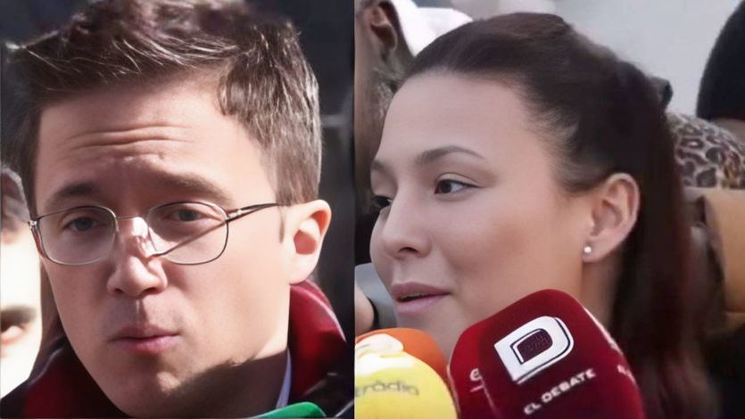 Íñigo Errejón, ex portavoz de Sumar y Elisa Mouliáa, actriz