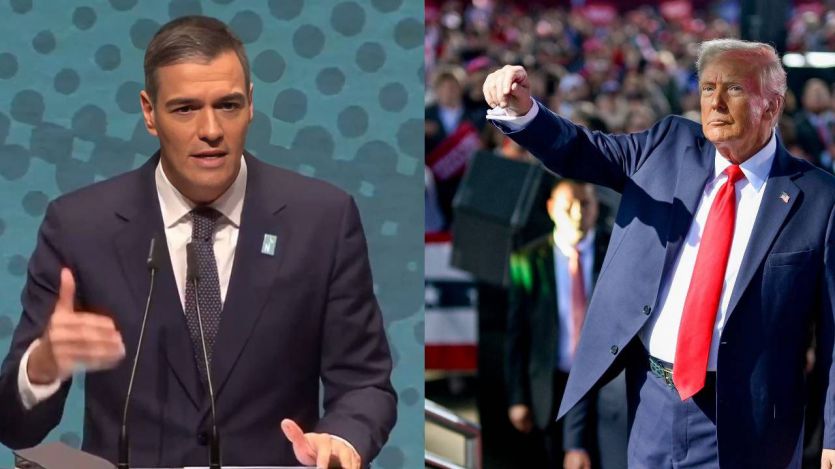 Pedro Sánchez y Donald Trump