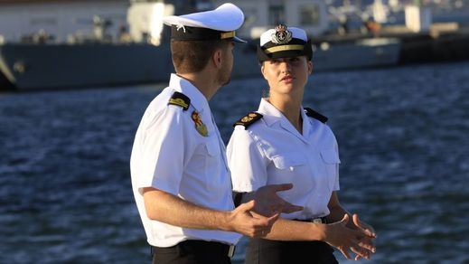 La princesa Leonor, durante su instrucción naval