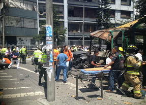 Varios muertos en una cadena de explosiones en Bogotá