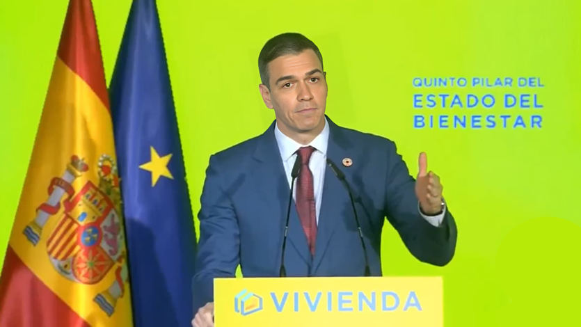 Sánchez, presentando su nuevo plan para la vivienda